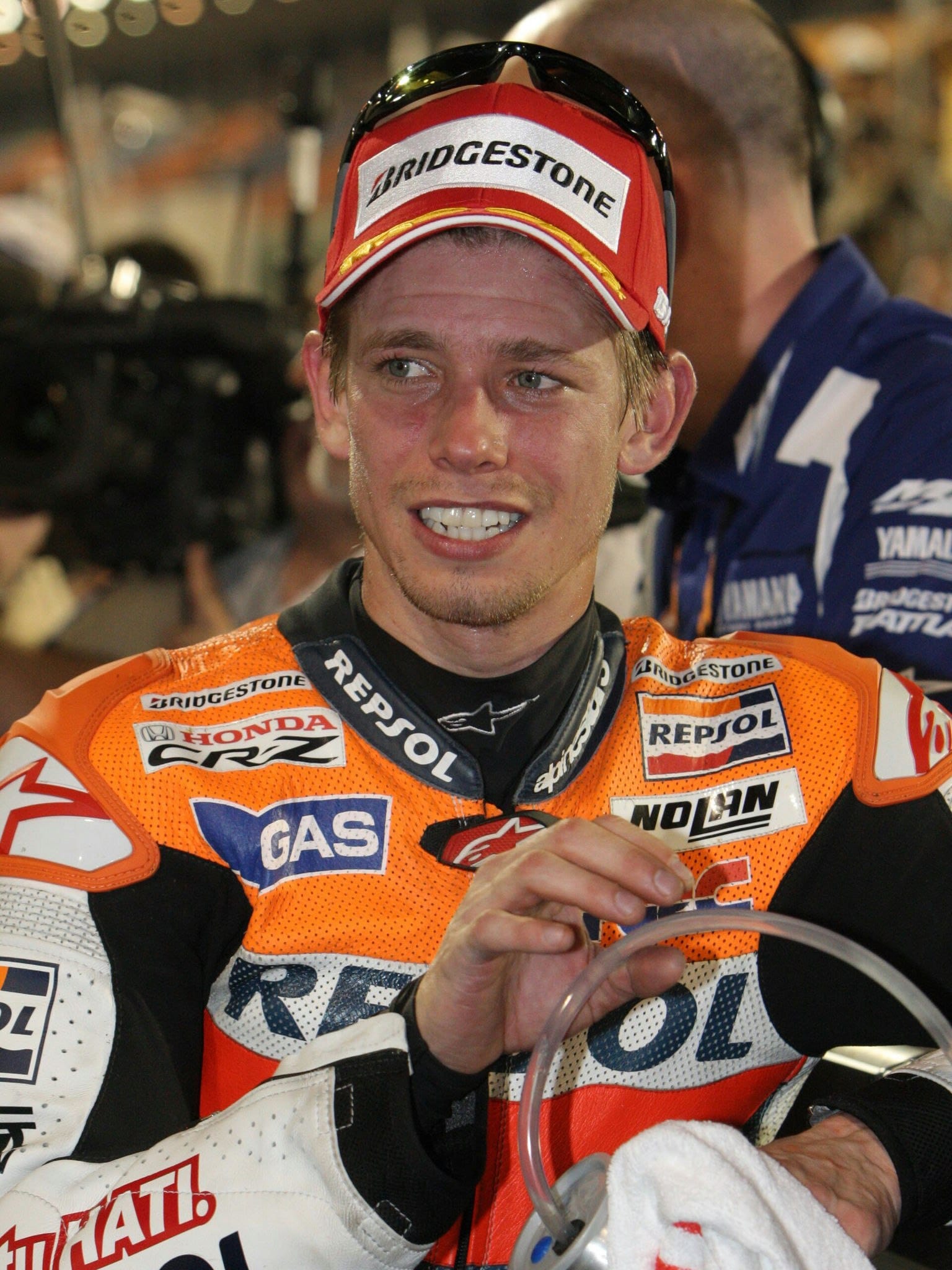 Casey Stoner in Repsol Honda leathers