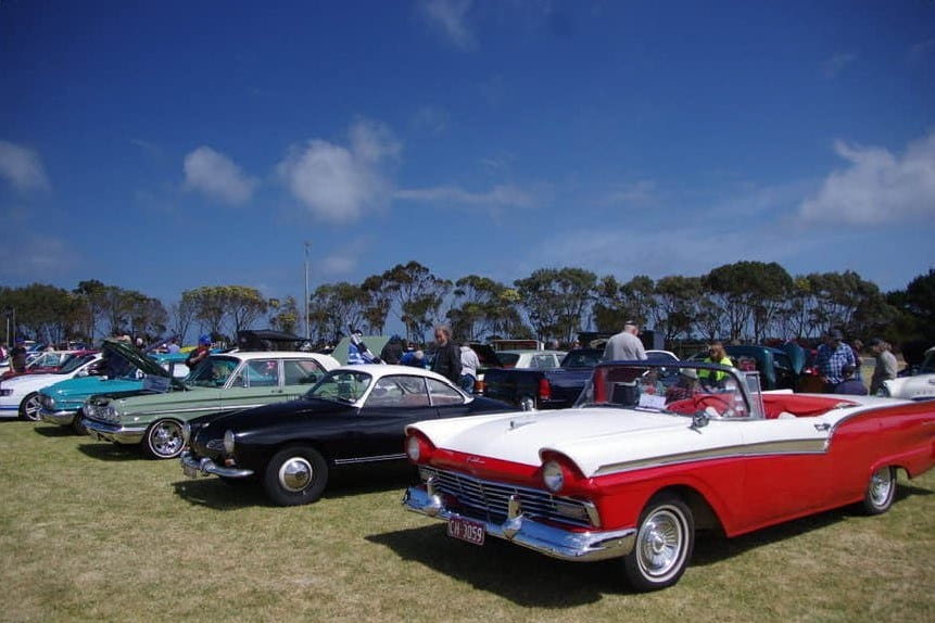 Classic cars at the Tarwin Lower Festival