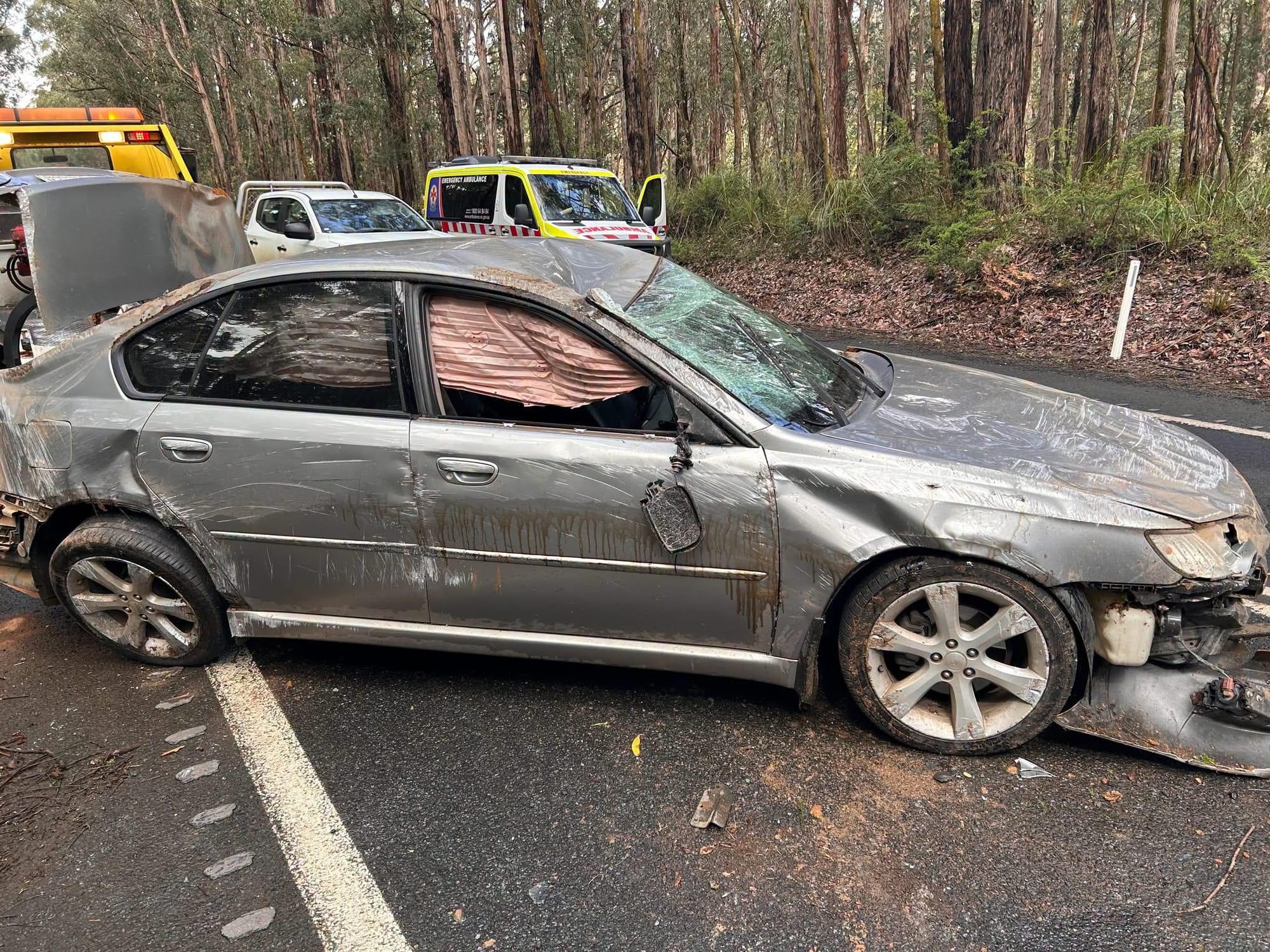 The car was damaged beyond repair in the crash.