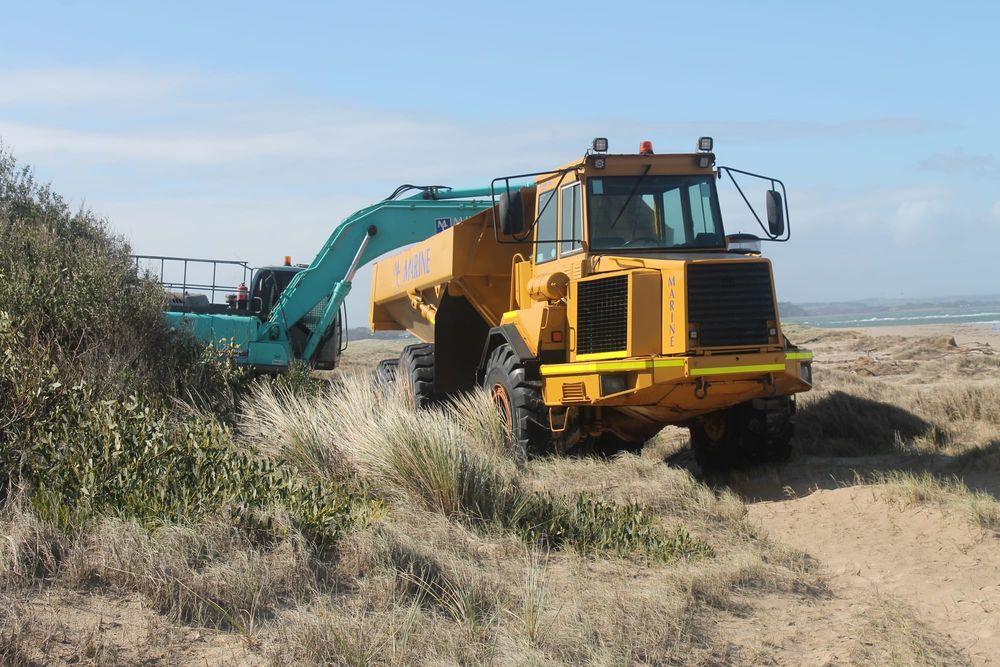 Sand dump at Inverloch surf beach after weekend storms post image