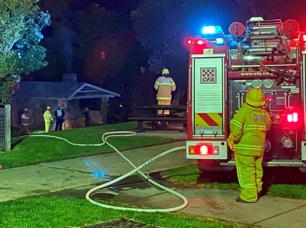 Inverloch CFA douses fire in The Glade picnic shelter post image