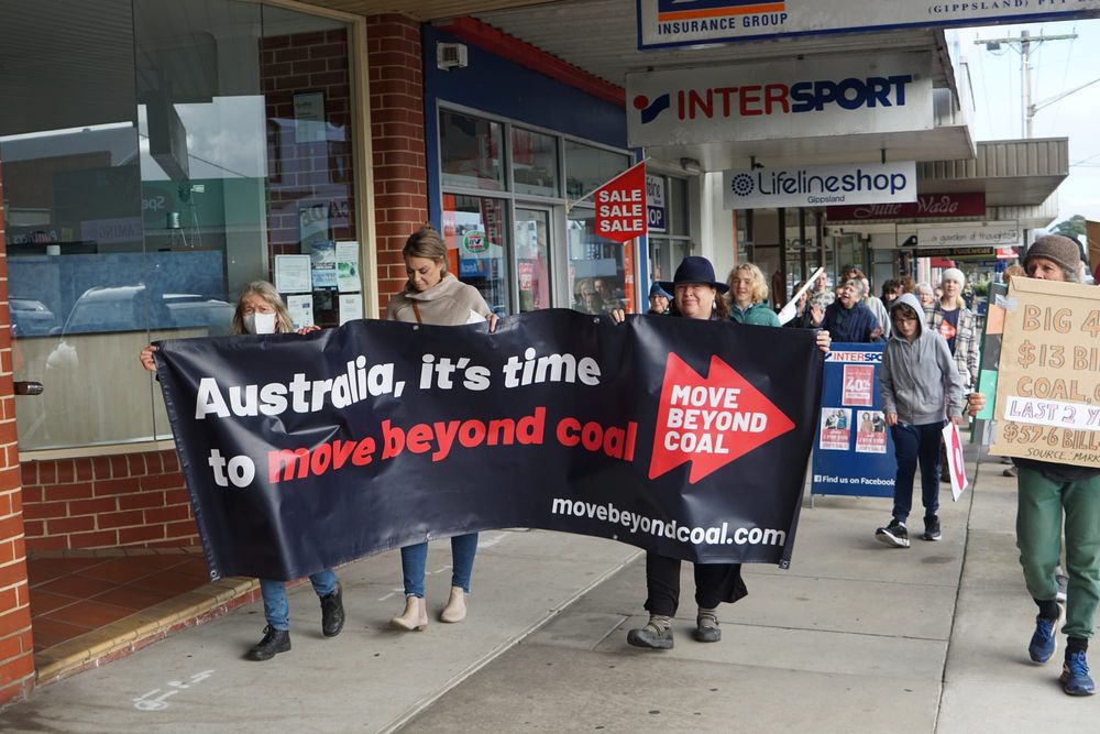 Climate protest hits Wonthaggi's streets post image