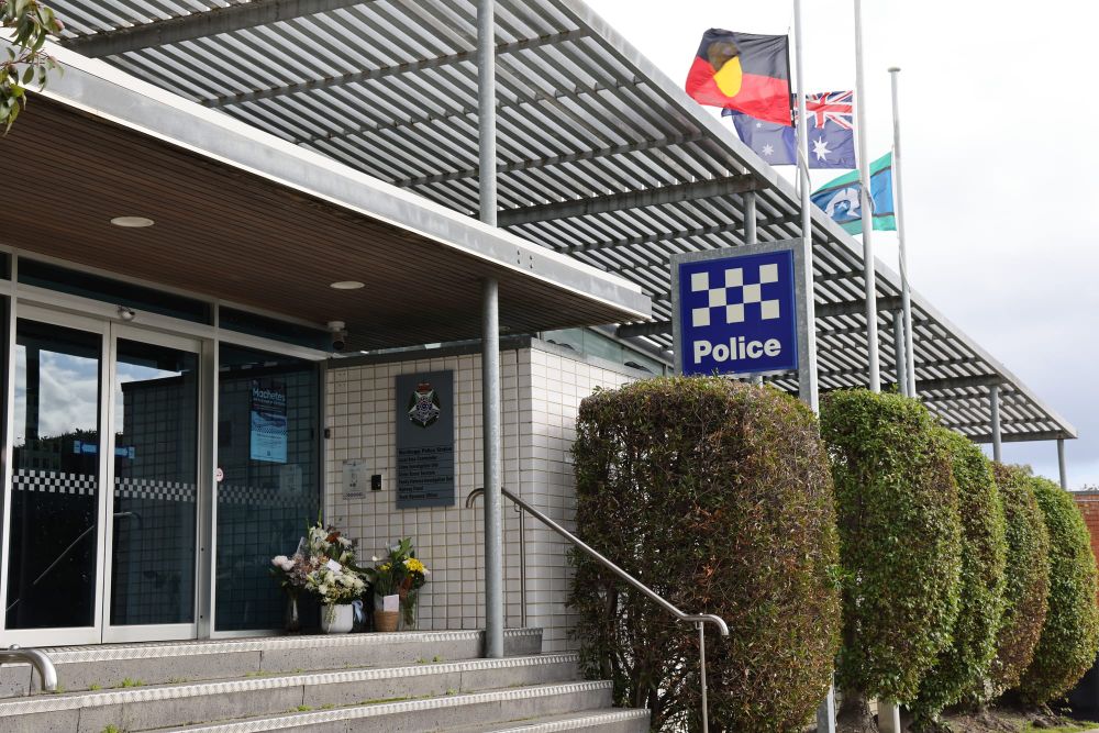 Flowers line the entrances at stations across the state post image