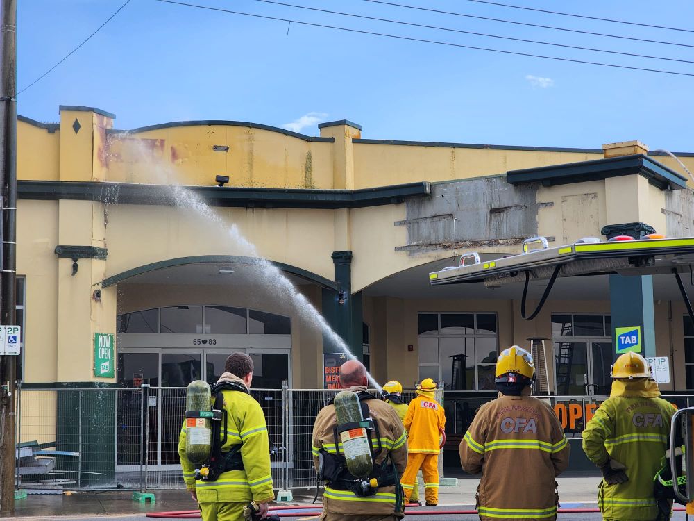 Fire in ceiling during construction works at Wonthaggi Workmen's Club post image