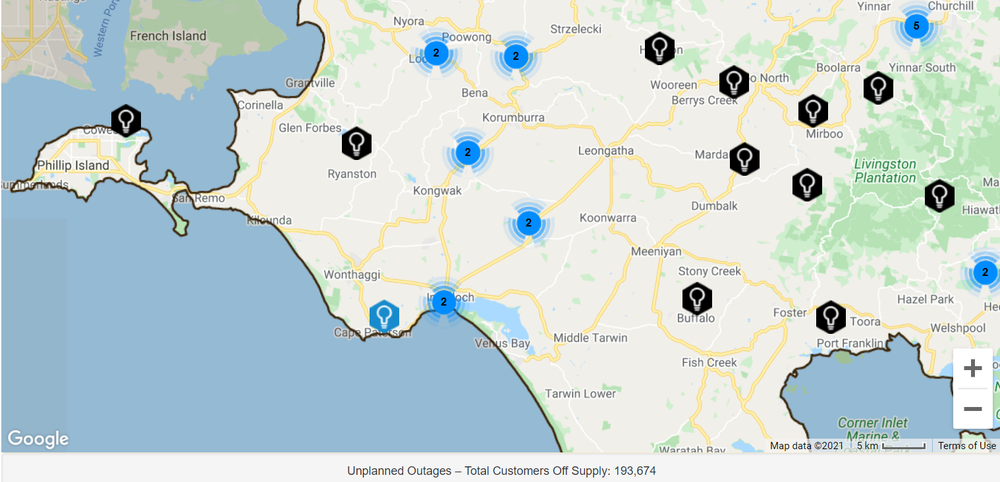 Gippsland remains in the dark... possibly until Sunday post image