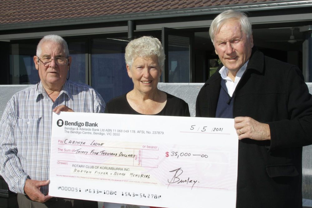 Rotary proud to donate $35,000 to Carinya Lodge post image
