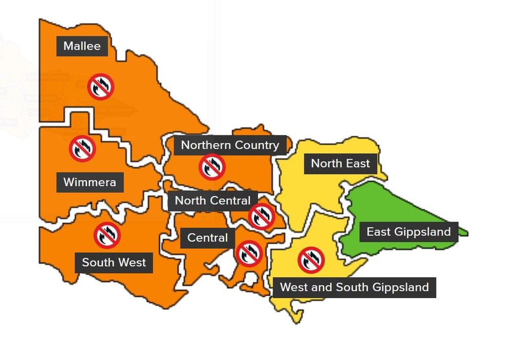 Extreme fire danger and total fire ban in place for Monday post image