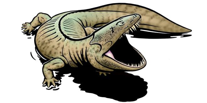 Prehistoric amphibian our new state fossil emblem post image