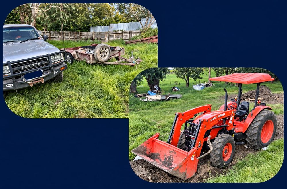Stolen Landcruisers and tractor seized by police at Korumburra post image