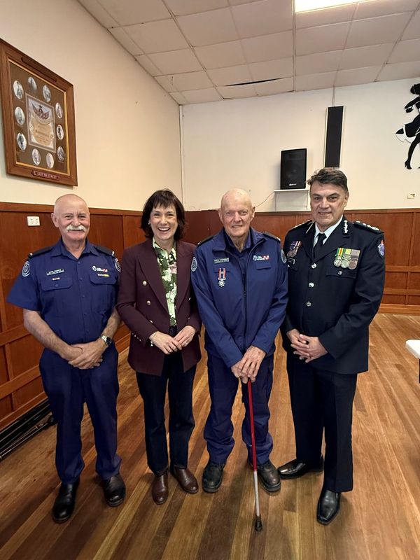 Sixty three years on the fireground earns Stocky the CFA's Outstanding Service Medal post image