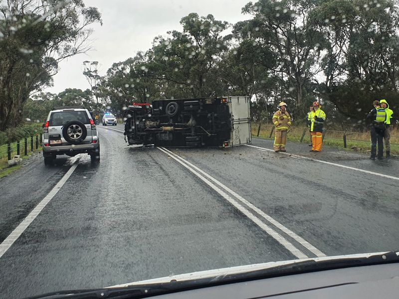No injuries after truck rollover post image
