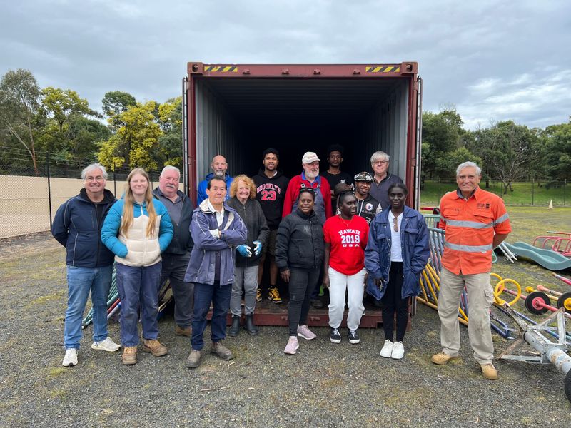 Rotary recycling play equipment giving new hope and joy to children overseas post image