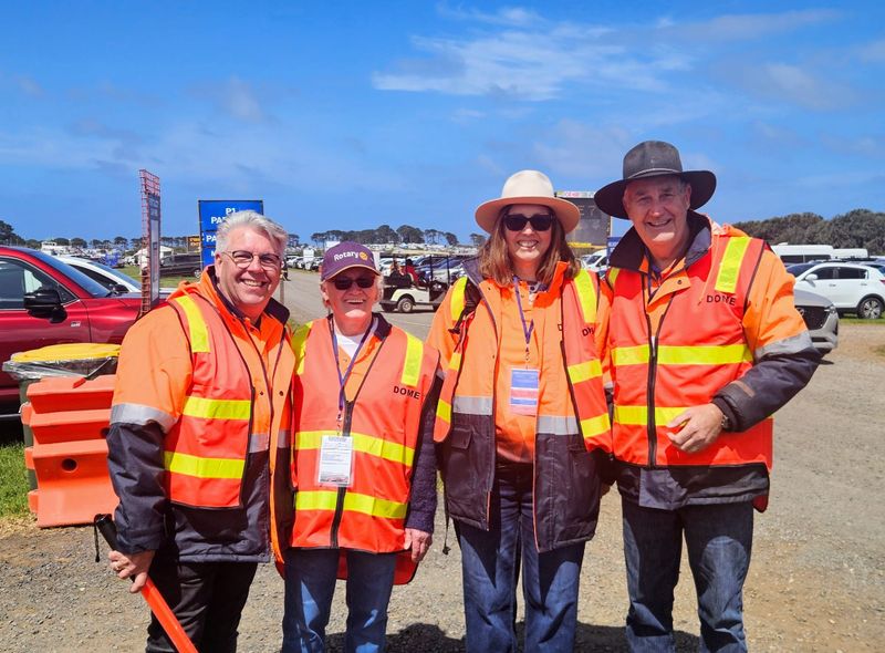 Rotary volunteers steer MotoGP parking to aid new hospital courtyard post image