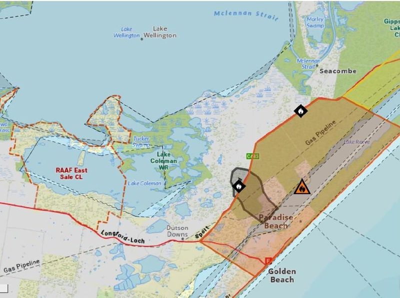 Bushfire ‘watch and act’ issued for Golden Beach east of Sale post image