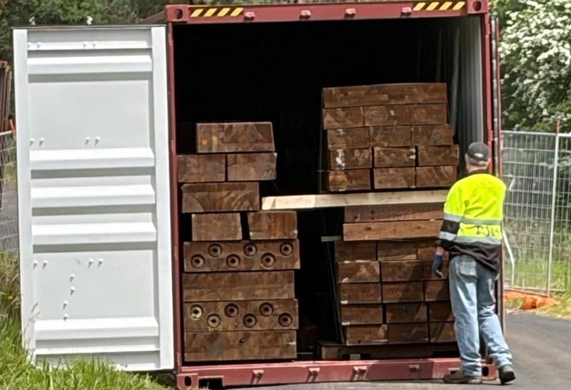 U.S. timber arrives at Kernot for Stewart Road bridge post image