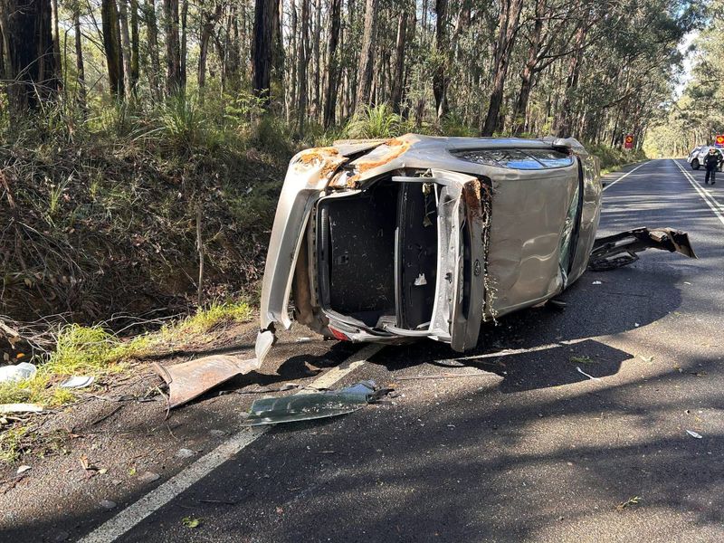 Driver walks away after Strzelecki Highway rollover near Mirboo North post image