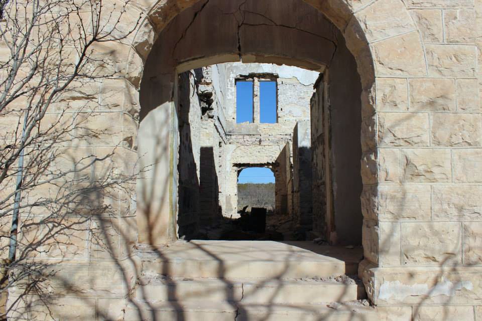 Inside the old Reagan County courthouse in Stiles, Texas