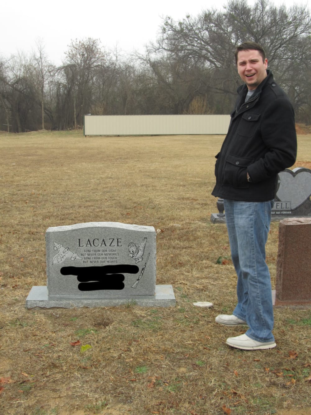 LaCaze grave at the alien grave in Aurora, Texas