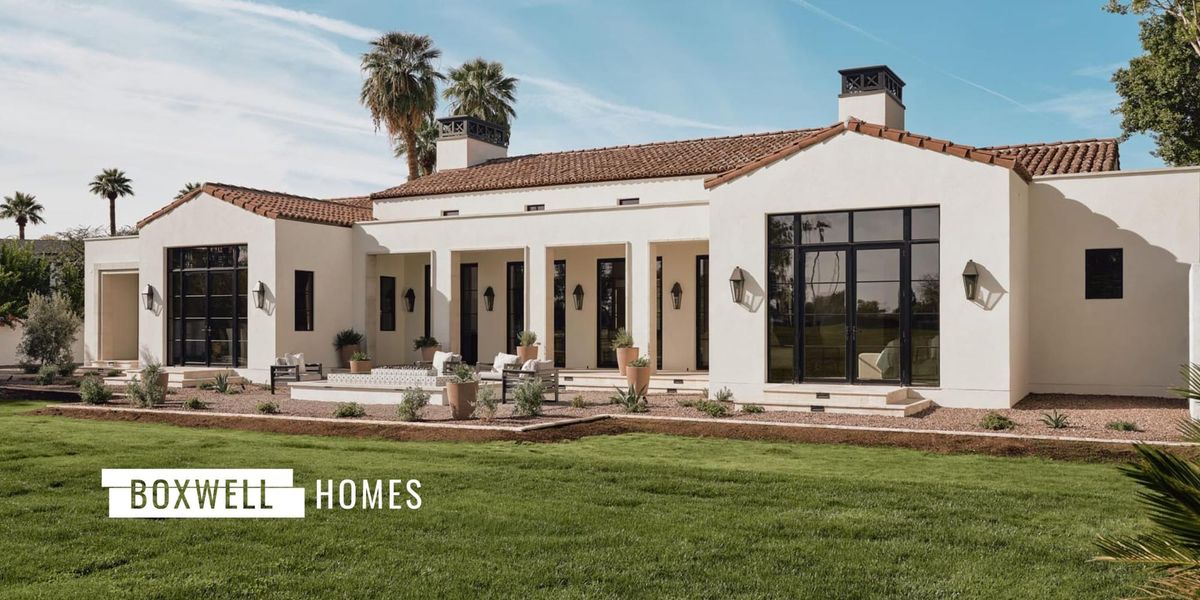 White Spanish Colonial style - multi-million dollar custom home in the Phoenix Country Club