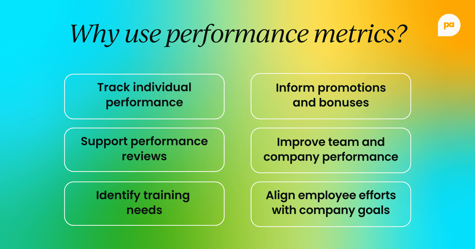 Why use employee performance metrics?