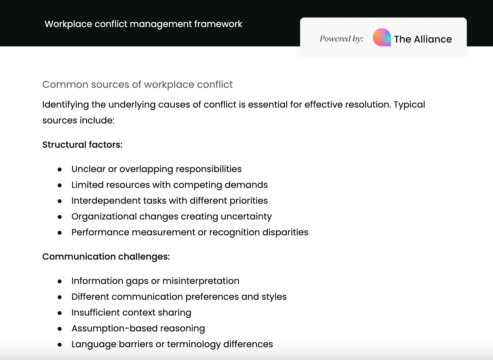 workplace conflict management framework preview