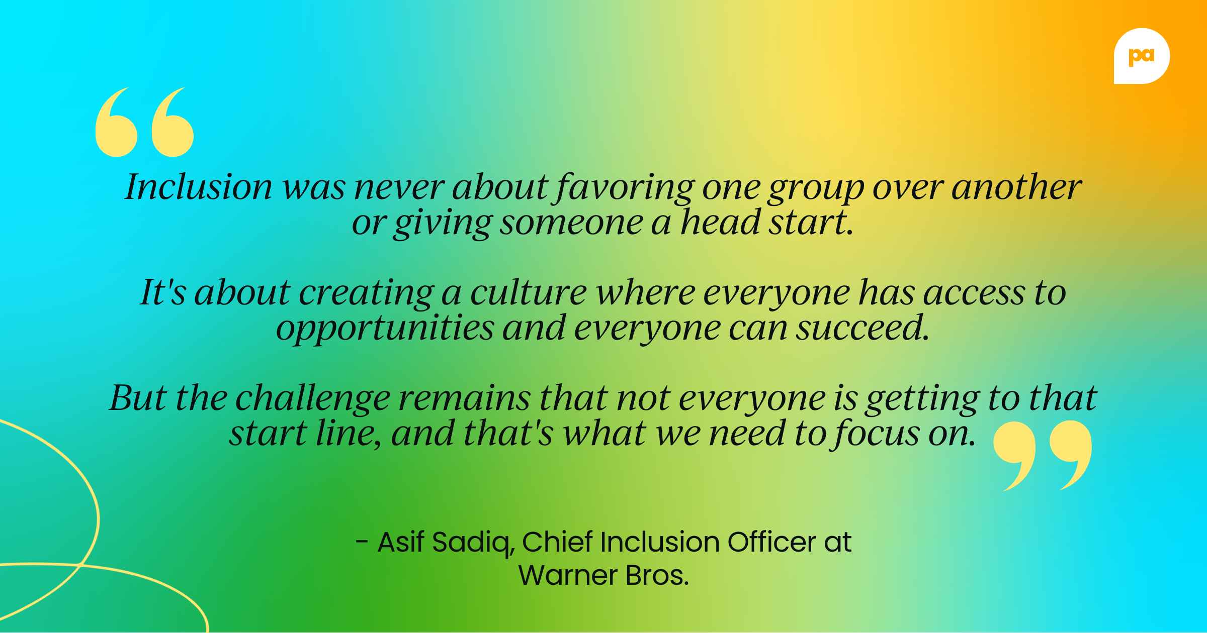 Asif Sadiq, Chief Inclusion Officer, Warner Bros.