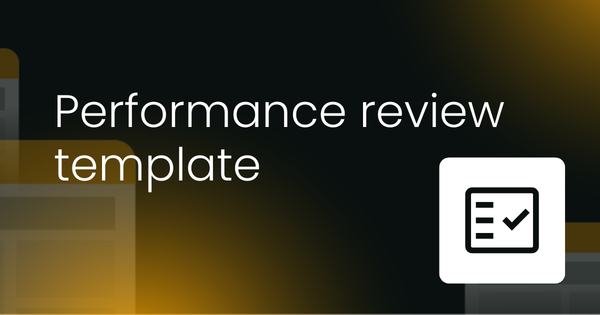 Performance review template