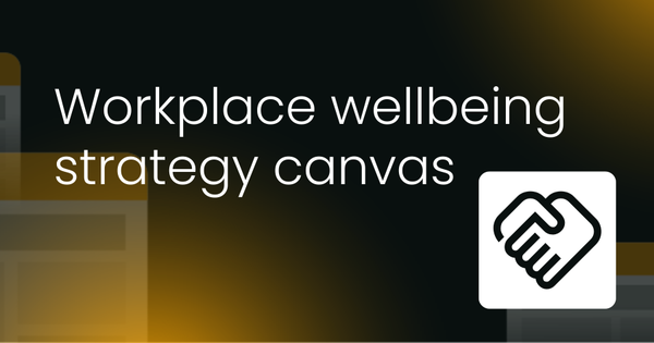 Workplace wellbeing strategy canvas template