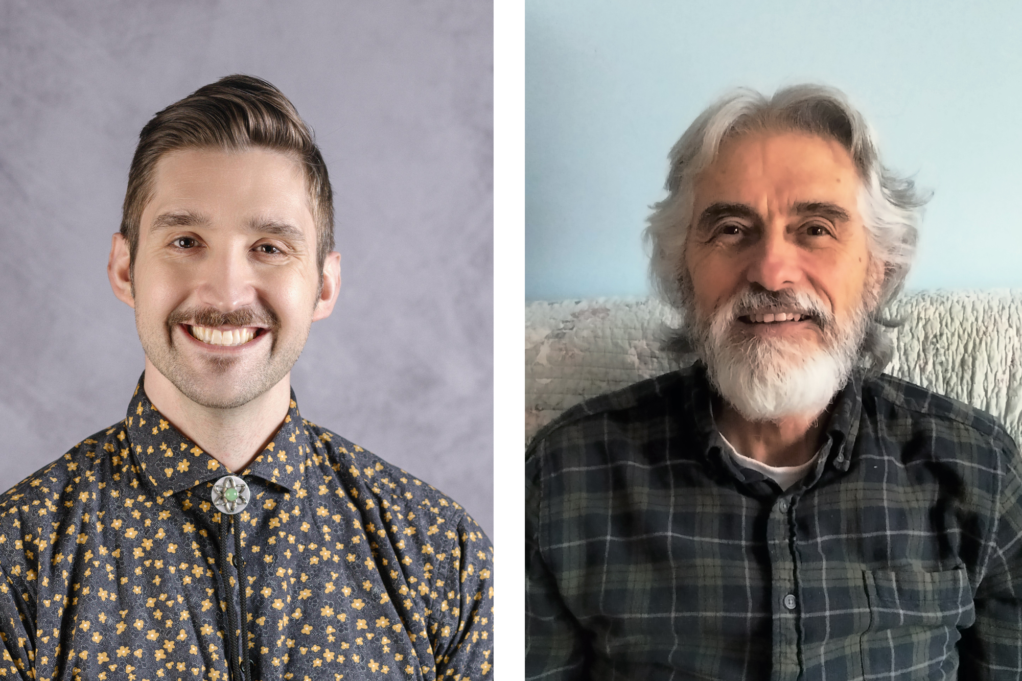 Headshots of two men smiling for the camera. 
