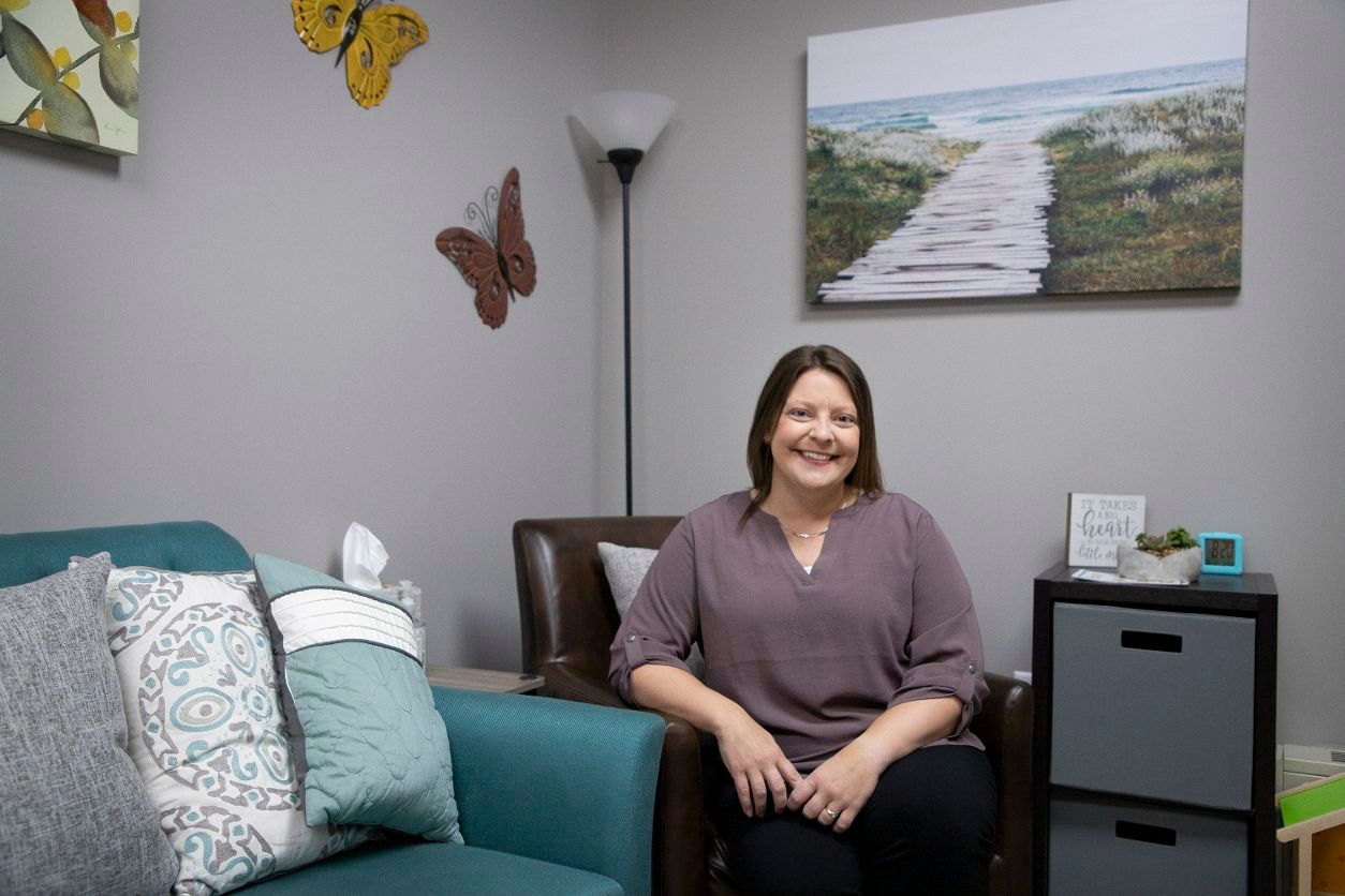 Ellison-Center-Executive-Director-Tracy-Schreifels-in-St.-Cloud-office-on-Oct.-12,-2022.-(Colleen-Harrison-for-The-Optimist)