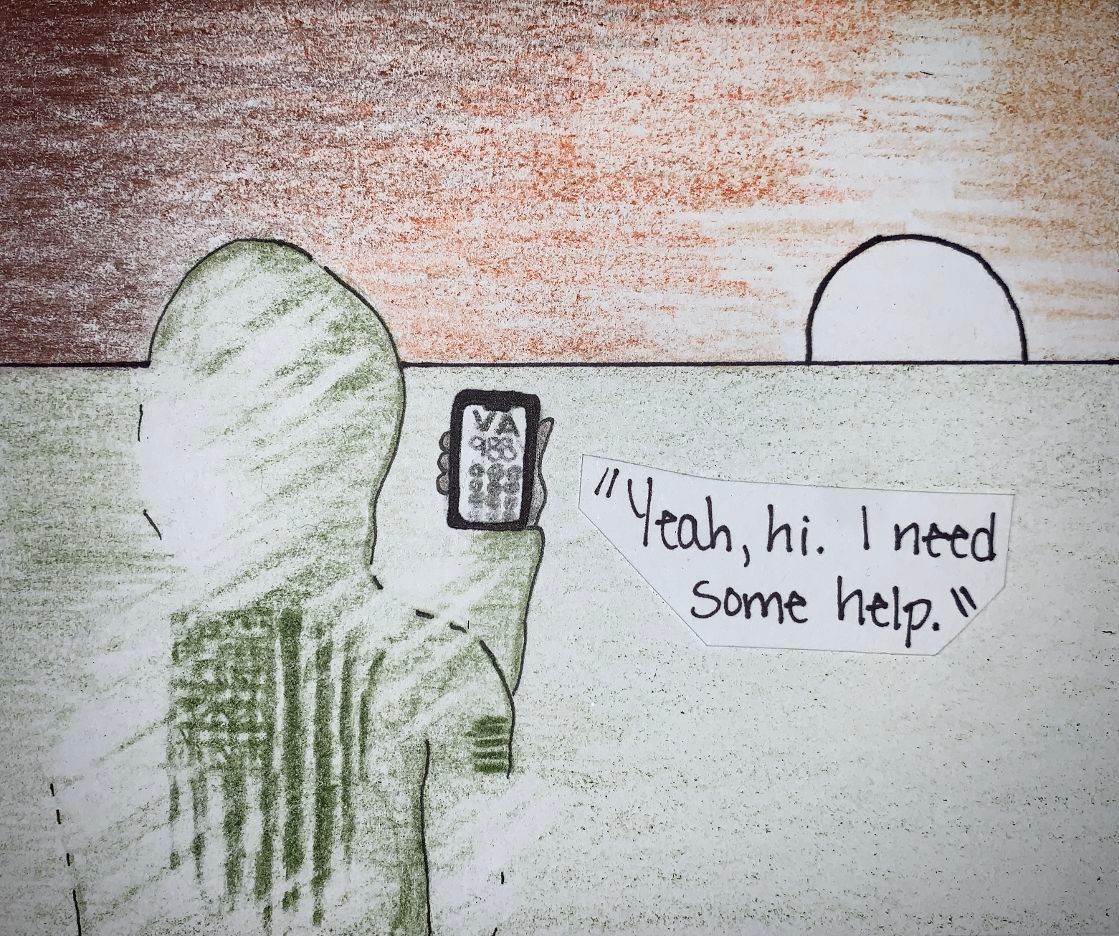 Illustration:-A-veteran-in-crisis-connects-with-VA-services.-(Nikki-Wolgamott-for-The-Optimist)