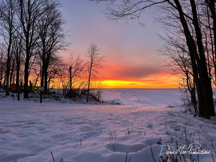 A winter sunset