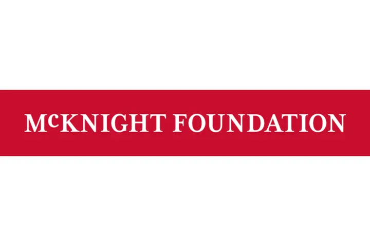 Logo for the McKnight Foundation - a red box with the words McKnight Foundation visible in white text. 