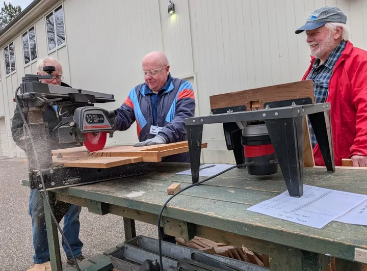 Men build health, community, and little libraries at Hopkins Men’s Shed