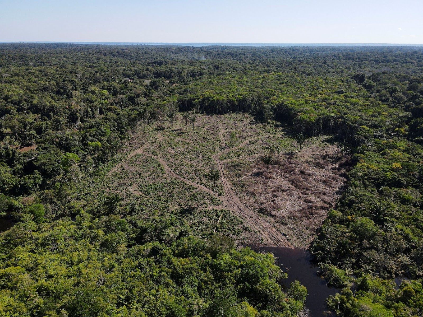 An aerial view shows a deforested plot of the Amazon rainforest in Manaus, Amazonas State, Brazil, July 8, 2022. (REUTERS/Bruno Kelly/File Photo)