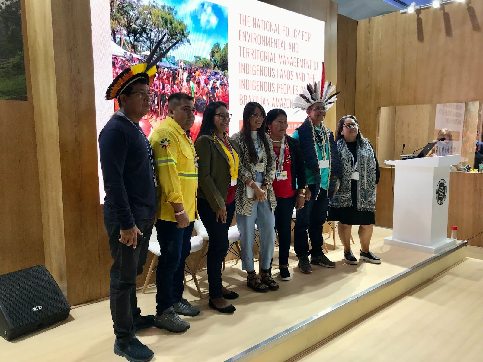The National Policy for Environmental and Territorial Land Management of Indigenous Lands: Opportunities and challenges for the local implementation of the climate agenda in the Brazilian Amazon from 2023, International Indigenous Peoples' Forum on Climate Change, November 9, 2022. (Photo courtesy of Miriam Nelson)