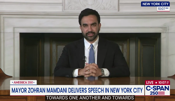 Mamdani gives a Fourth of July speech Washington, Lincoln and even Reagan would have loved