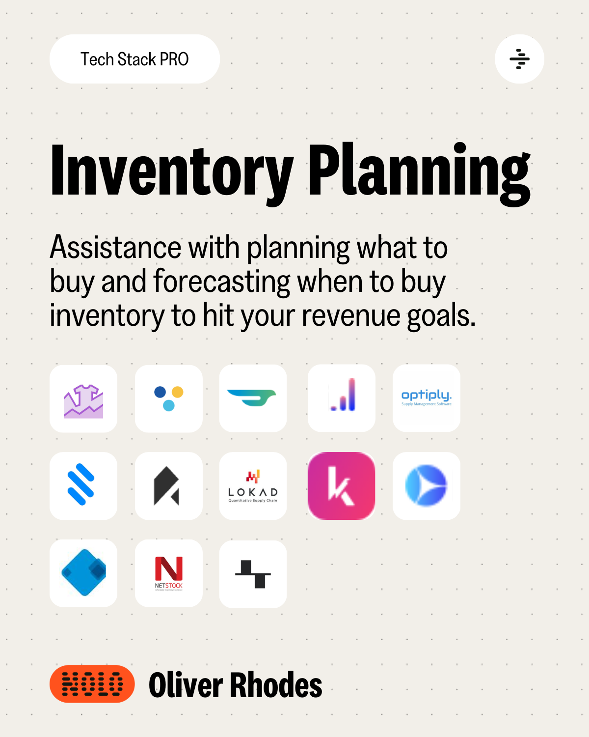 Tech Stack PRO: Inventory Planning Software