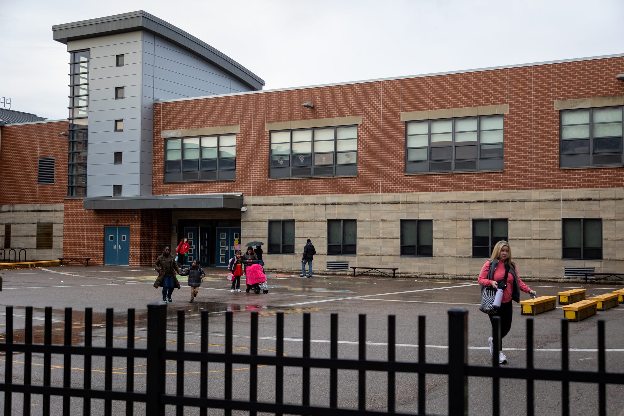 Walking buses, a playground, a bullet-resistant fence: How