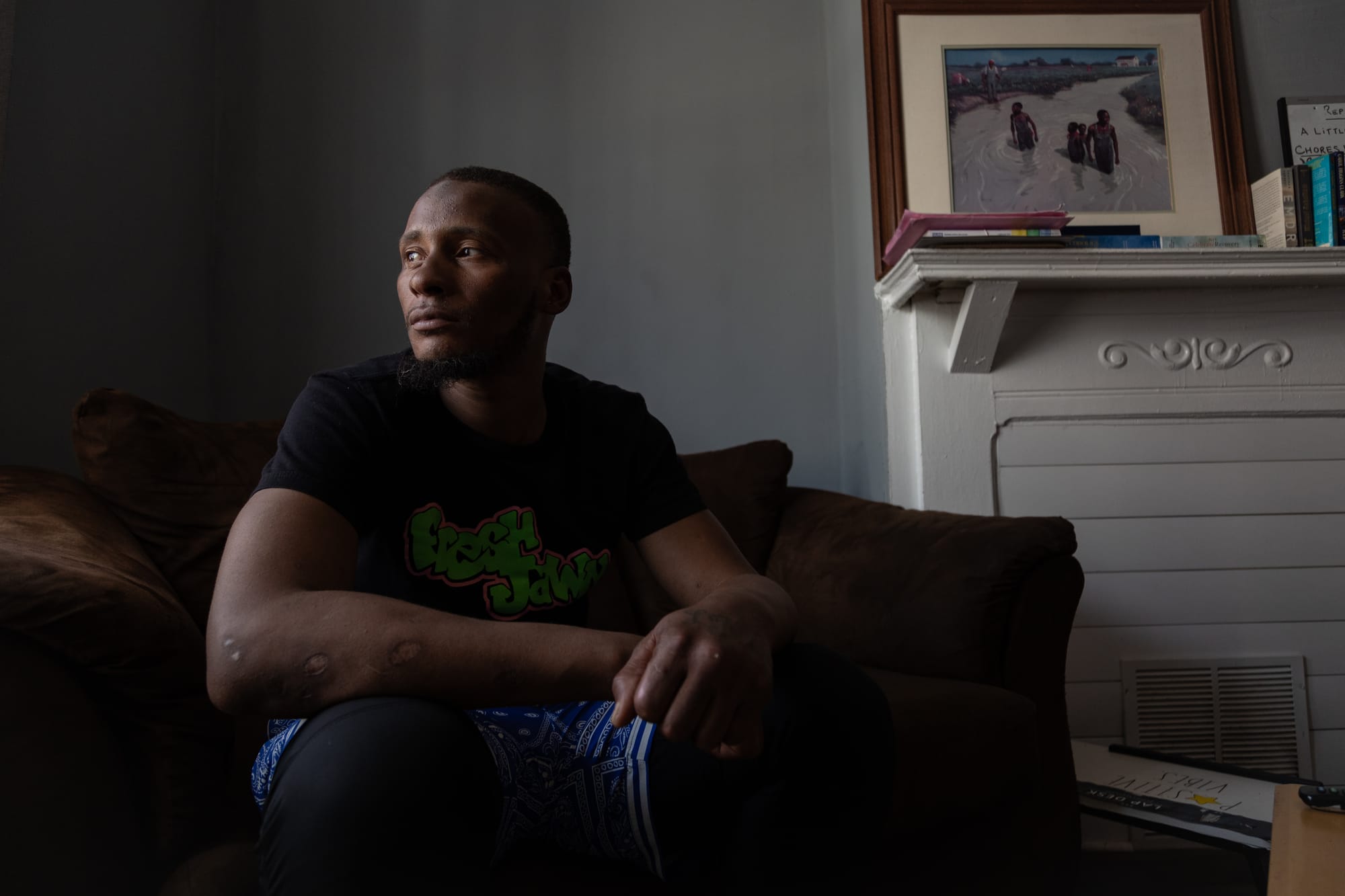 Aziz at recovery home in Kensington