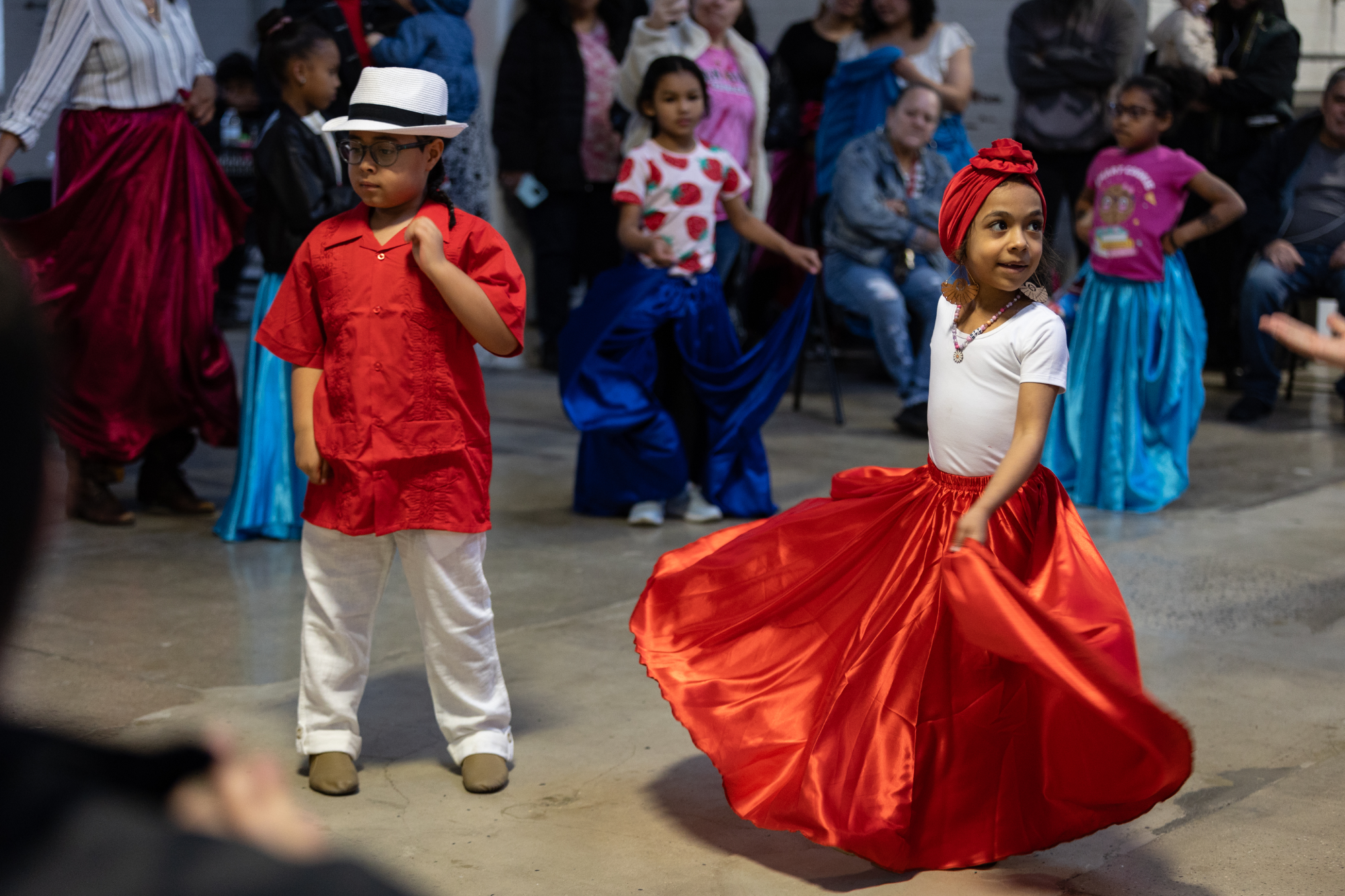 Students perform Bomba Plena dance at recital