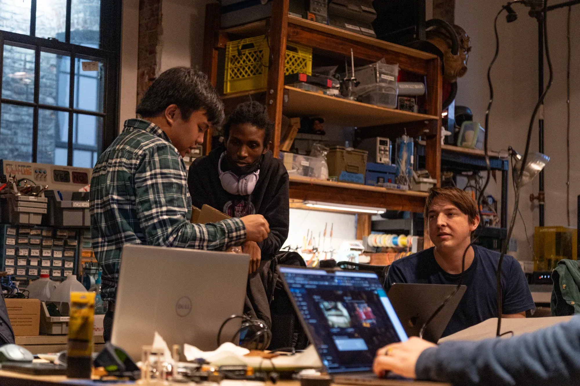 Members collaborate at Hive76 hackerspace