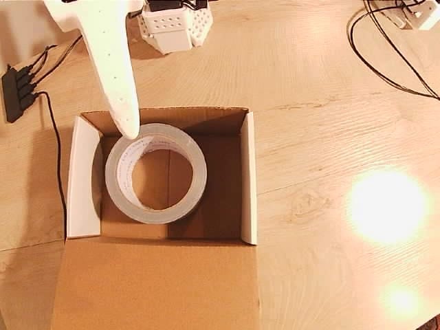 The tape inside the box after release