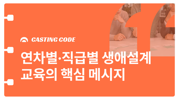 LH 사례 | 연차별·직급별 생애설계 교육의 핵심 메시지