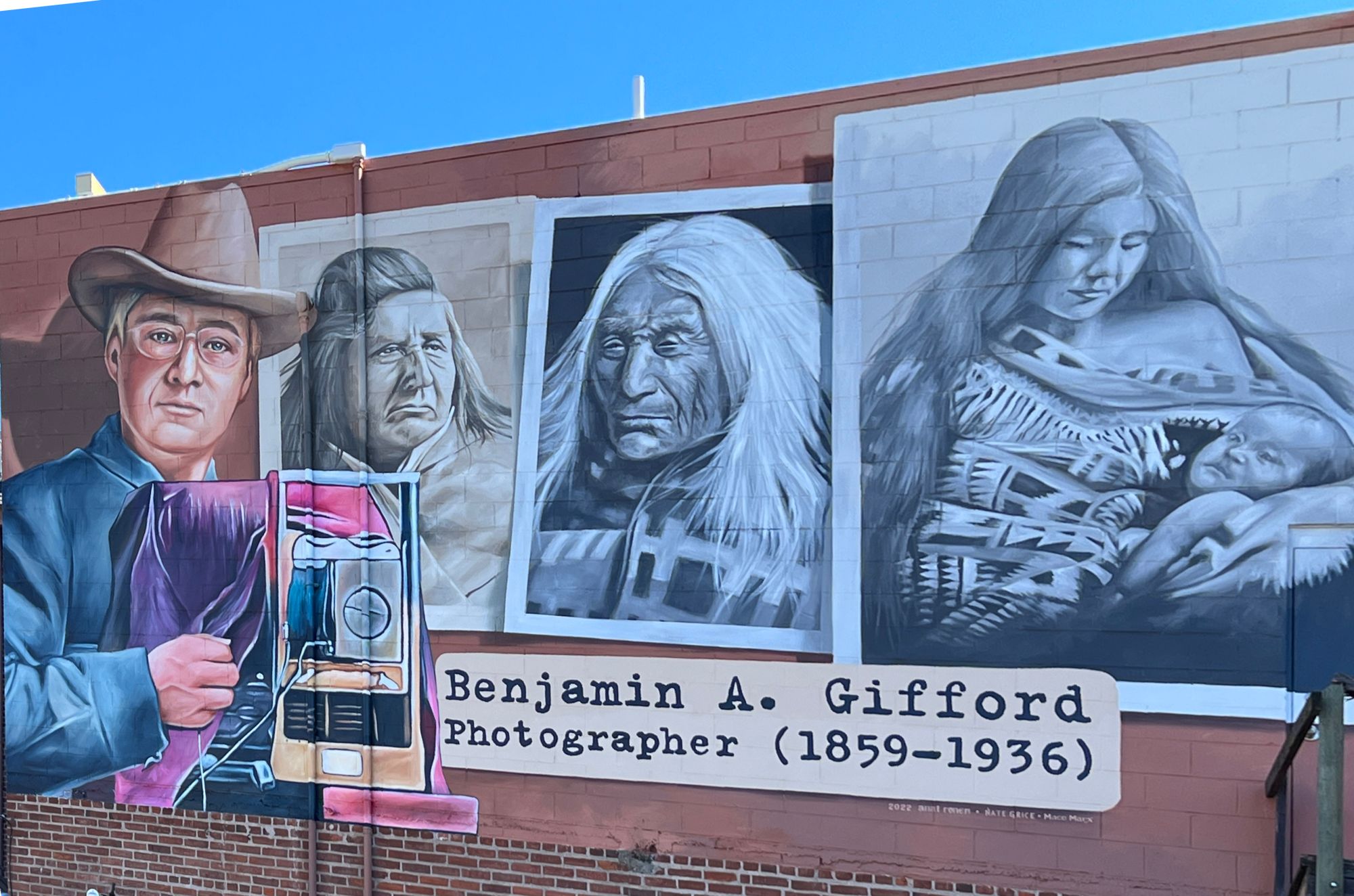 Large mural painted on a wall.