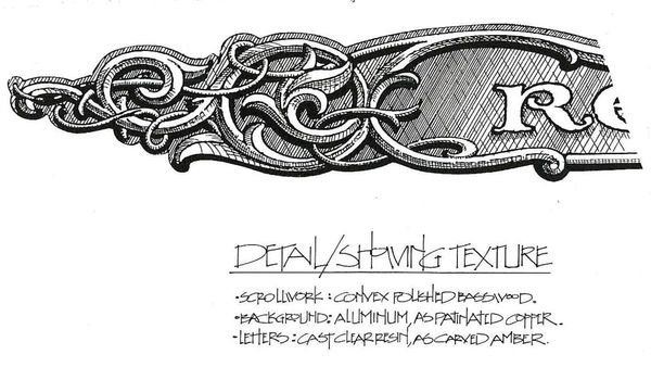 Mark Oatis’ original sketch for the Reward Center sign at Green Valley Ranch, Las Vegas.