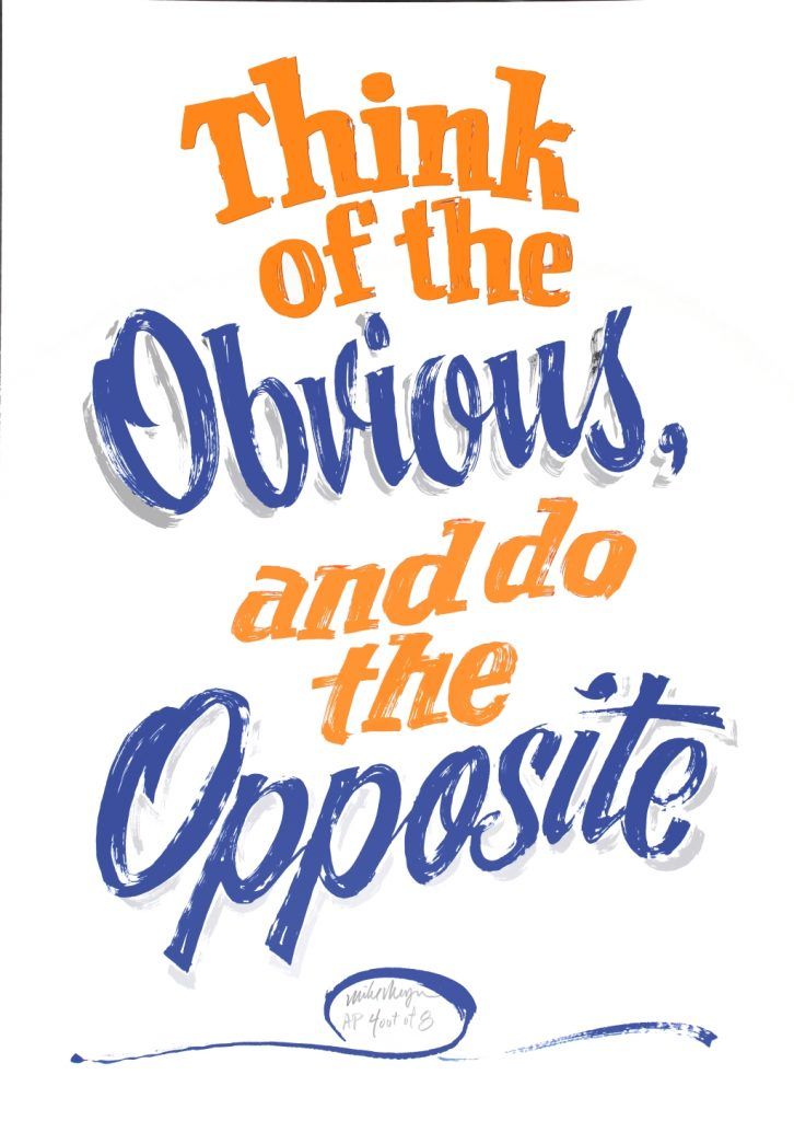 ‘Think of the Obvious, and do the Opposite’ — Mike Meyer at Print Club London