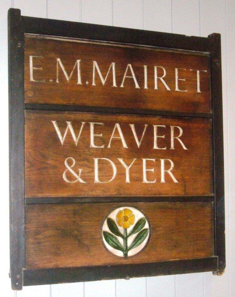 Carved sign in the Ditchling Museum of Art + Craft