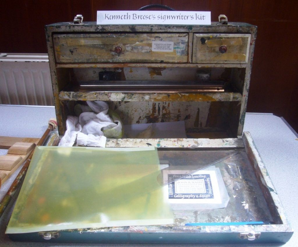Kenneth Breese’s signwriting kit