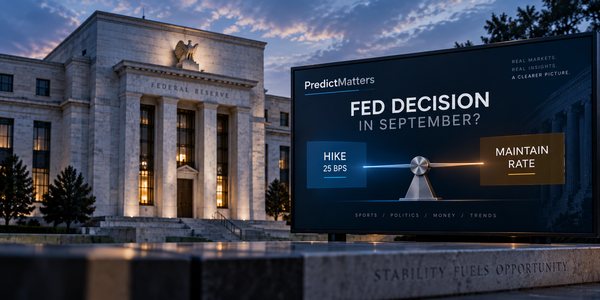 September Fed Rate Decision Is Now a Coin Flip in Prediction Markets